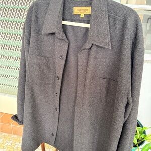 Paul Stuart Charcoal Alpaca wool shirt/jacket/overshirt